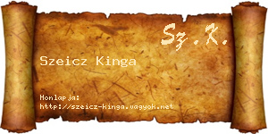 Szeicz Kinga névjegykártya
