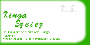 kinga szeicz business card